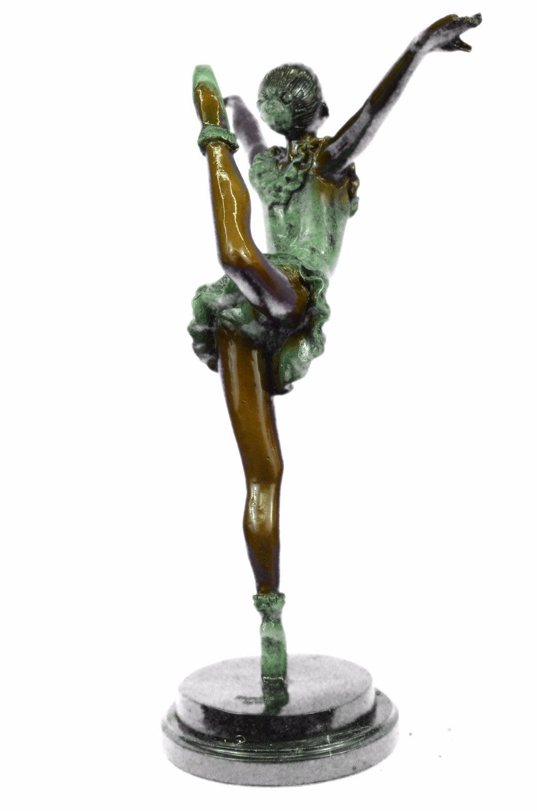 Signed Ballerina Dancer Bronze Statue Sculpture Art Nouveau Figure Decor Deco