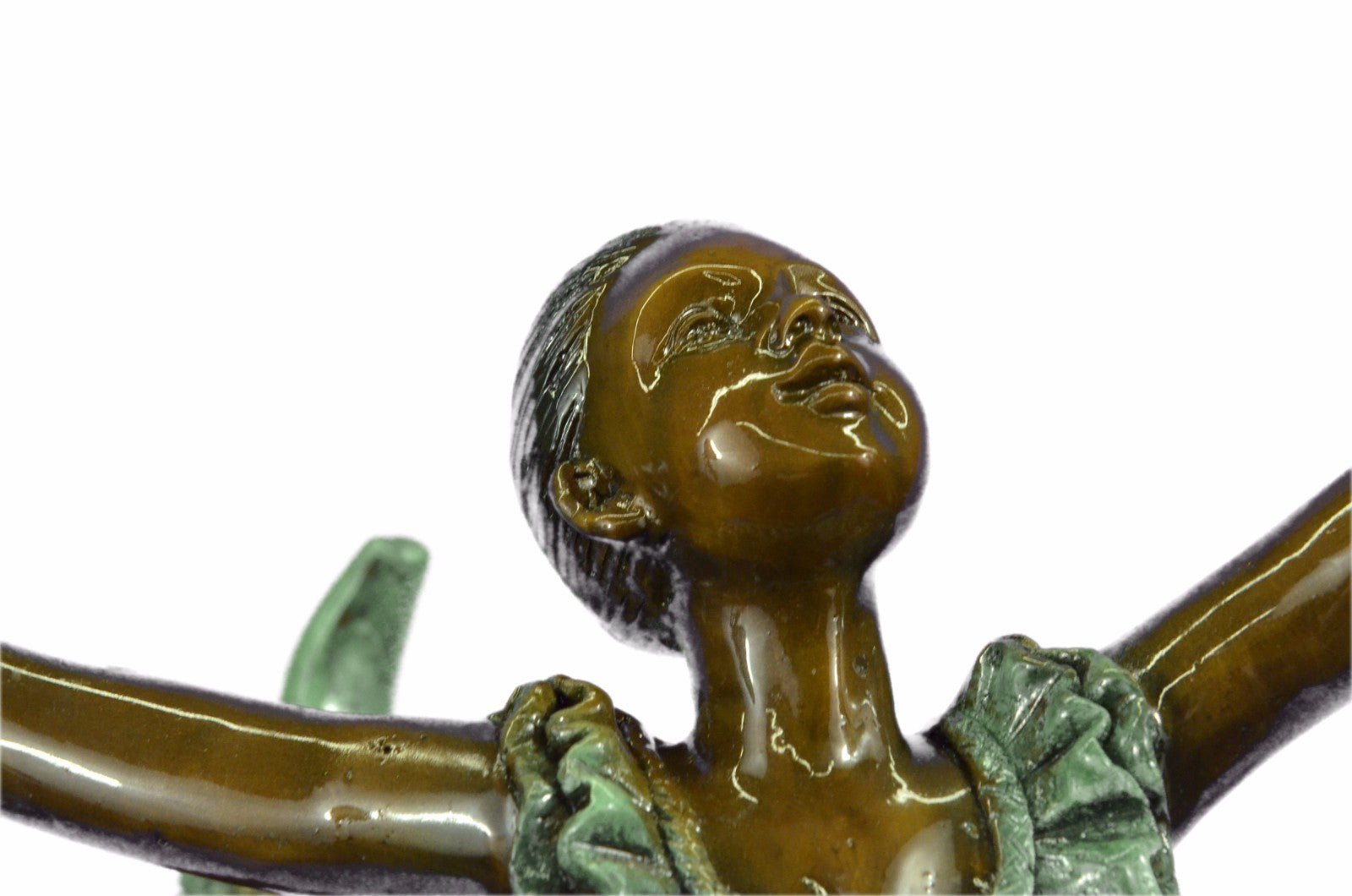 Signed Ballerina Dancer Bronze Statue Sculpture Art Nouveau Figure Decor Deco