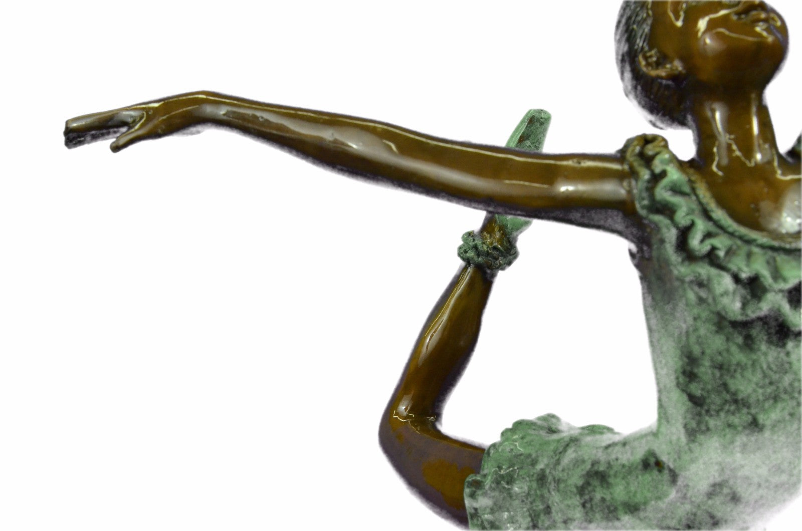 Signed Ballerina Dancer Bronze Statue Sculpture Art Nouveau Figure Decor Deco