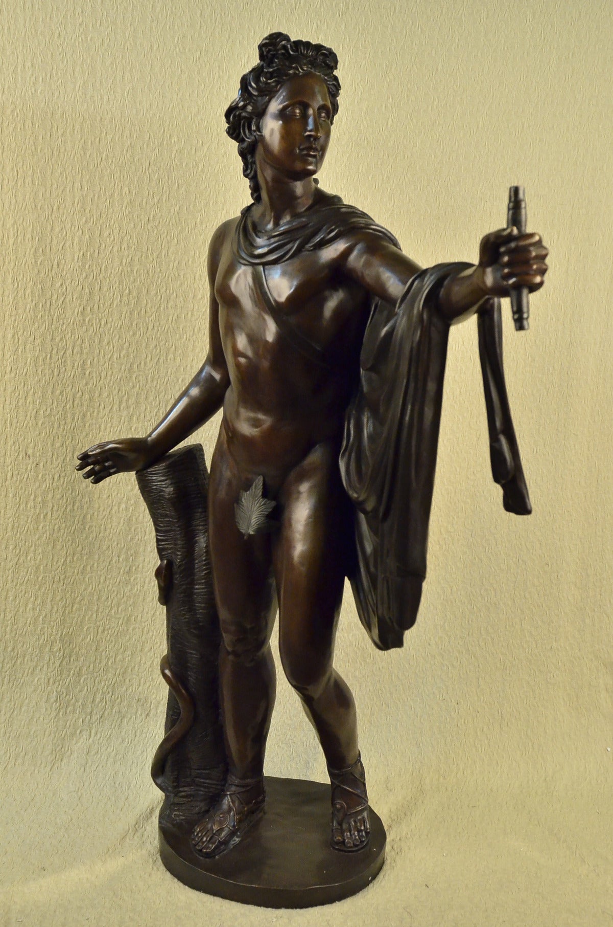 51&quot; Tall Famous Classic Roman God Apollo Bronze Sculpture Statue Figurine Figure