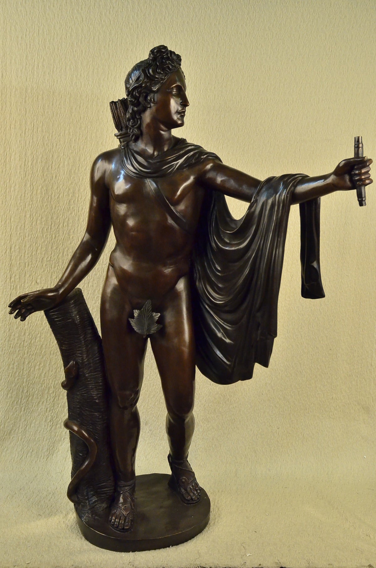 51&quot; Tall Famous Classic Roman God Apollo Bronze Sculpture Statue Figurine Figure