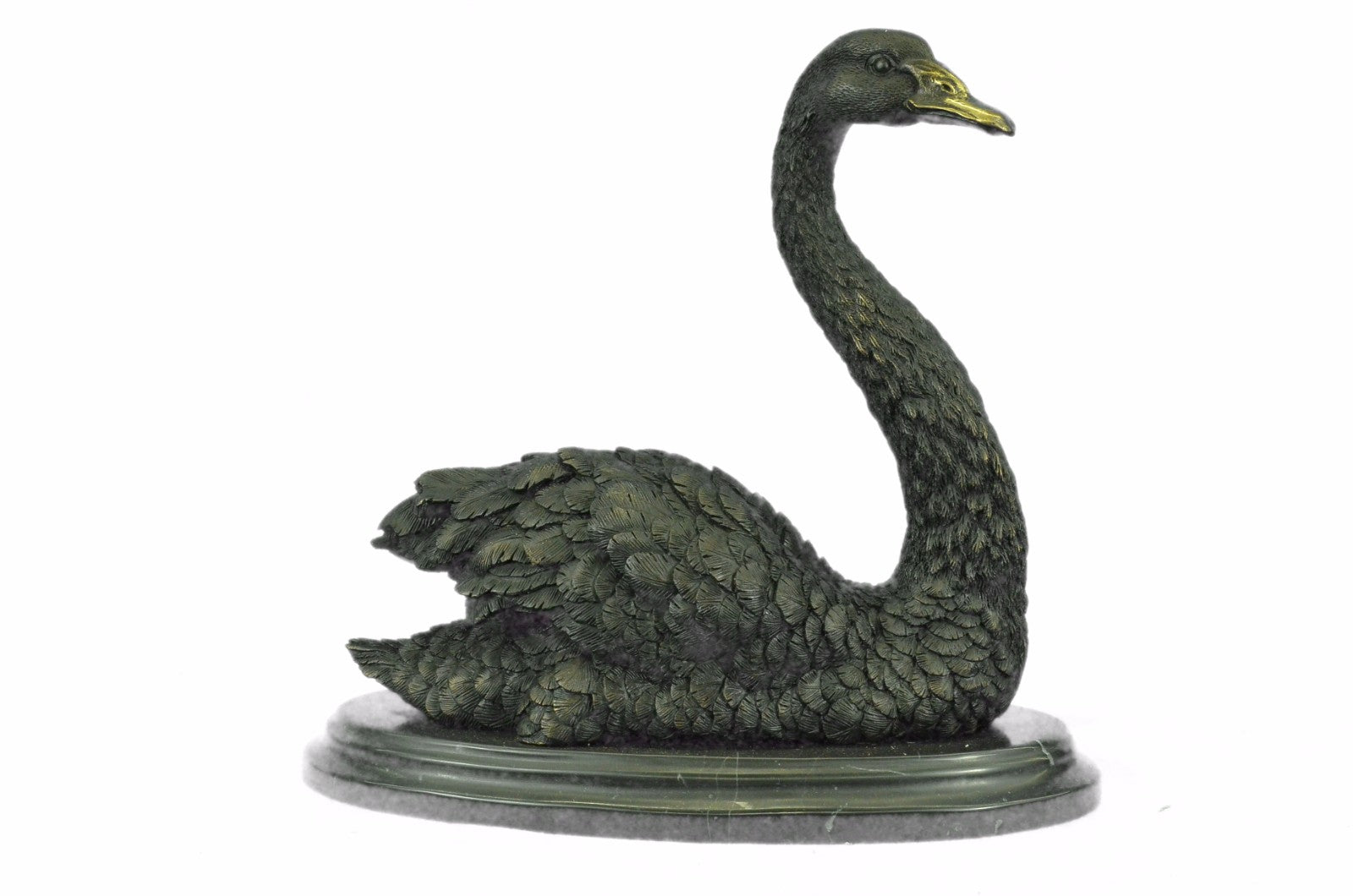 Handcrafted Museum Quality Classic Swan Artwork Bronze Sculpture Decor Sale