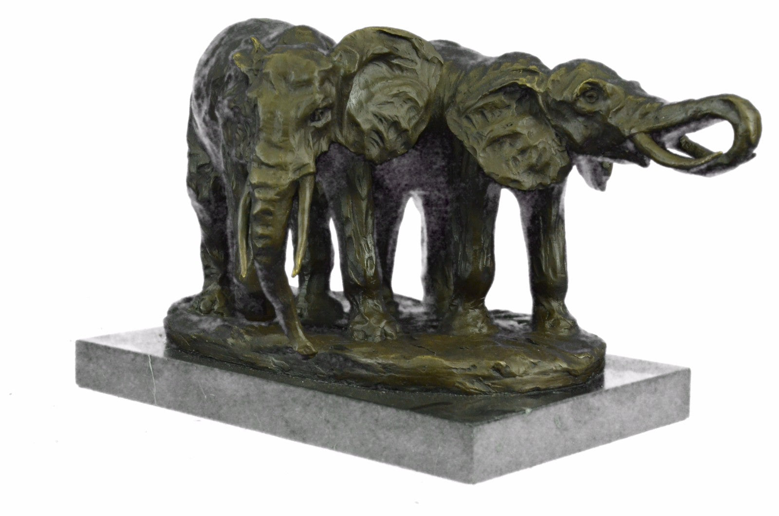 Bronze Sculpture Art Deco Walking Happy Elephants Bronze Sculpture Home Decor