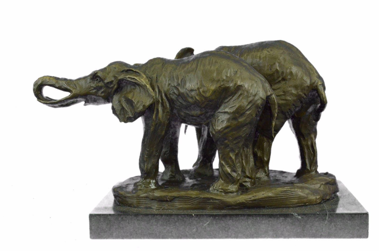 Bronze Sculpture Art Deco Walking Happy Elephants Bronze Sculpture Home Decor