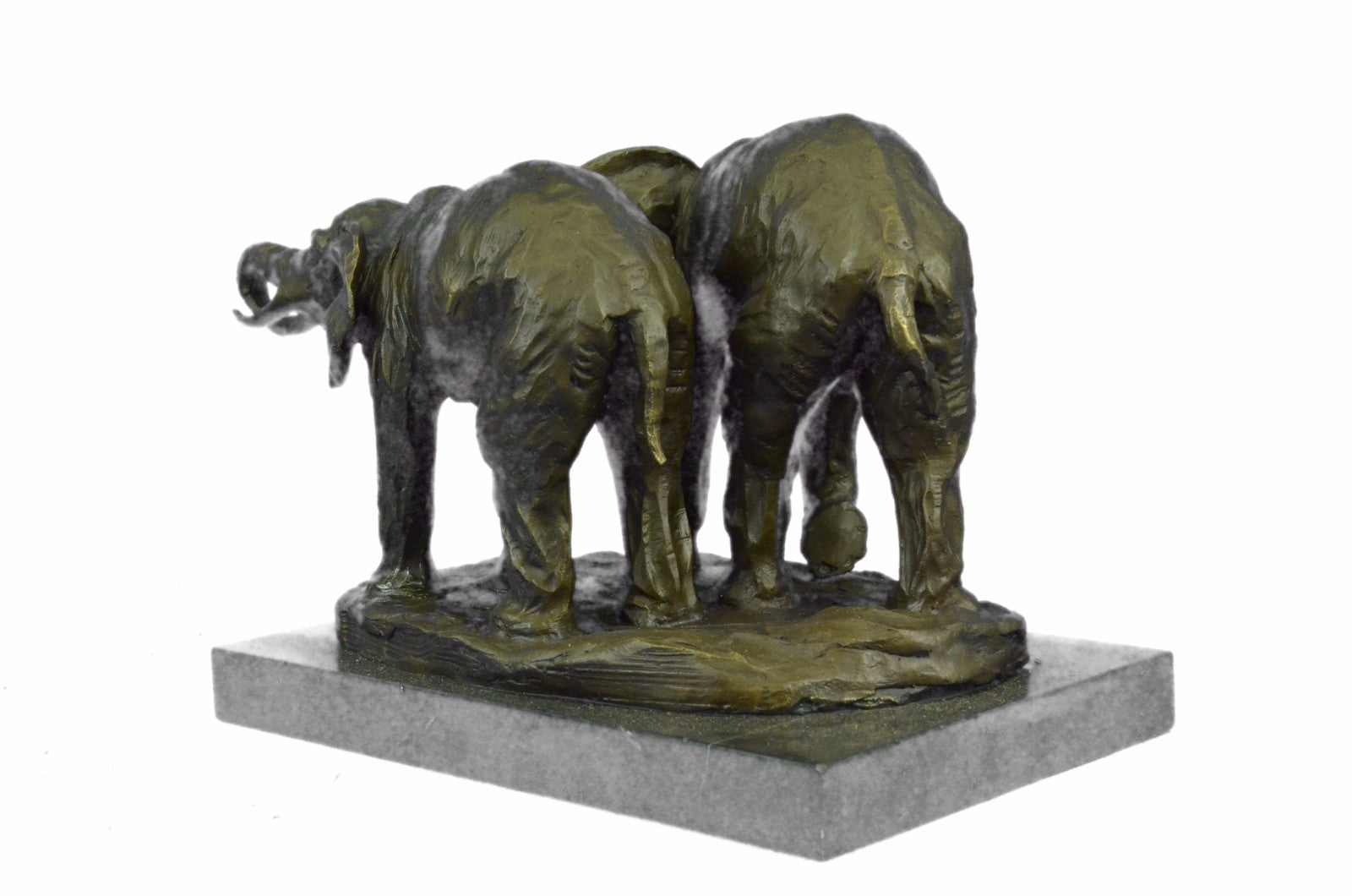 Bronze Sculpture Art Deco Walking Happy Elephants Bronze Sculpture Home Decor