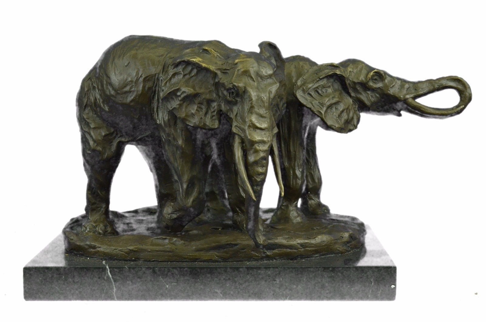 Bronze Sculpture Art Deco Walking Happy Elephants Bronze Sculpture Home Decor