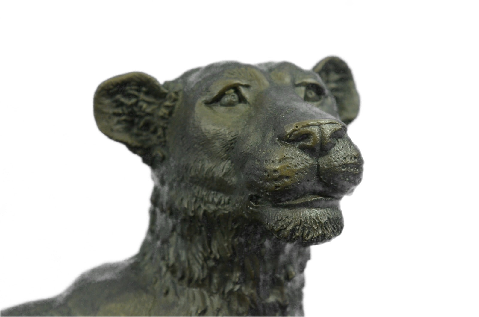 Handcrafted bronze sculpture SALE Lion Wildlife African Female Large Deco Art *