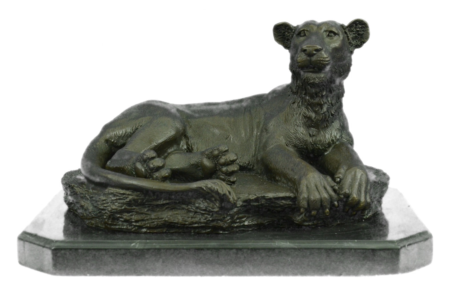 Handcrafted bronze sculpture SALE Lion Wildlife African Female Large Deco Art *