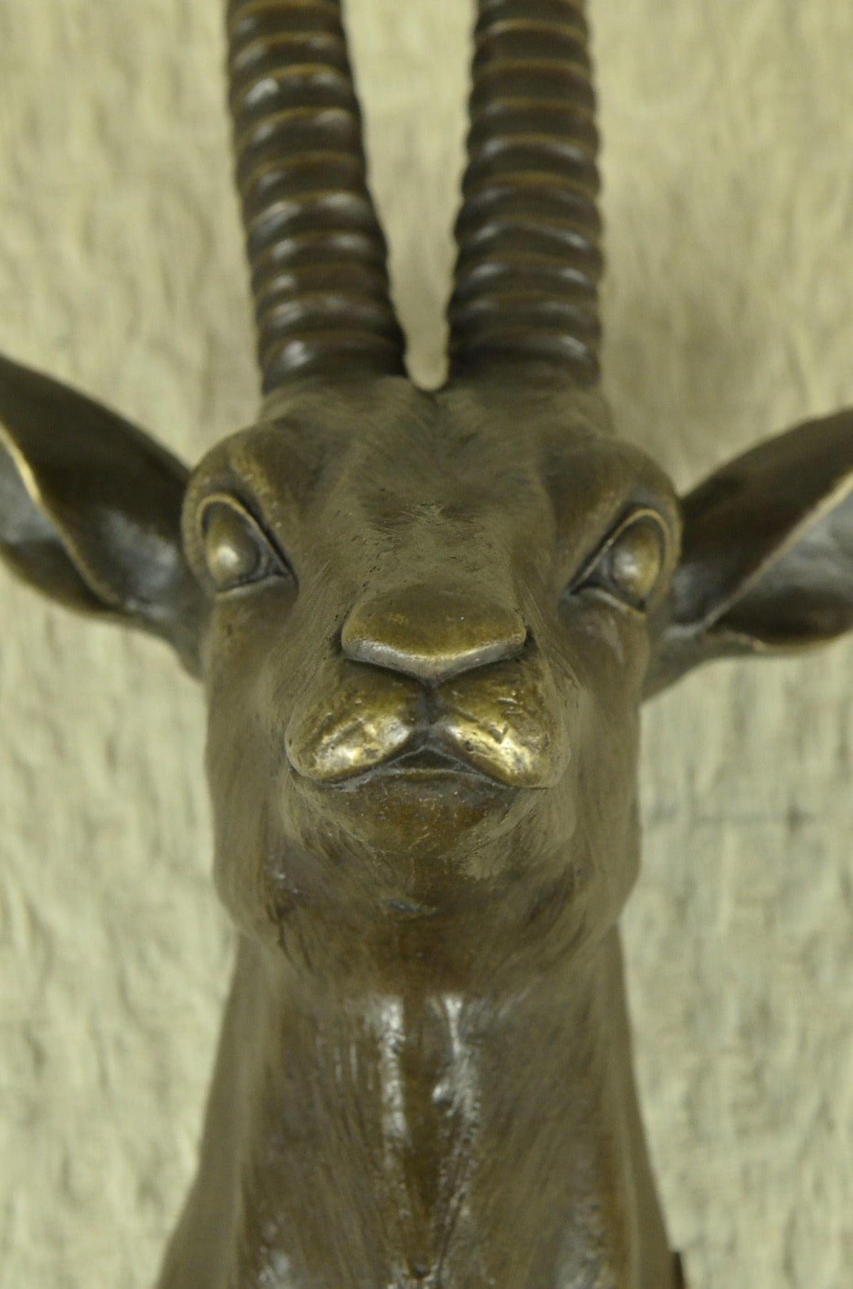 Hot Cast Hand Made Rams Head Bronze Masterpiece Home Office Decoration Figurine