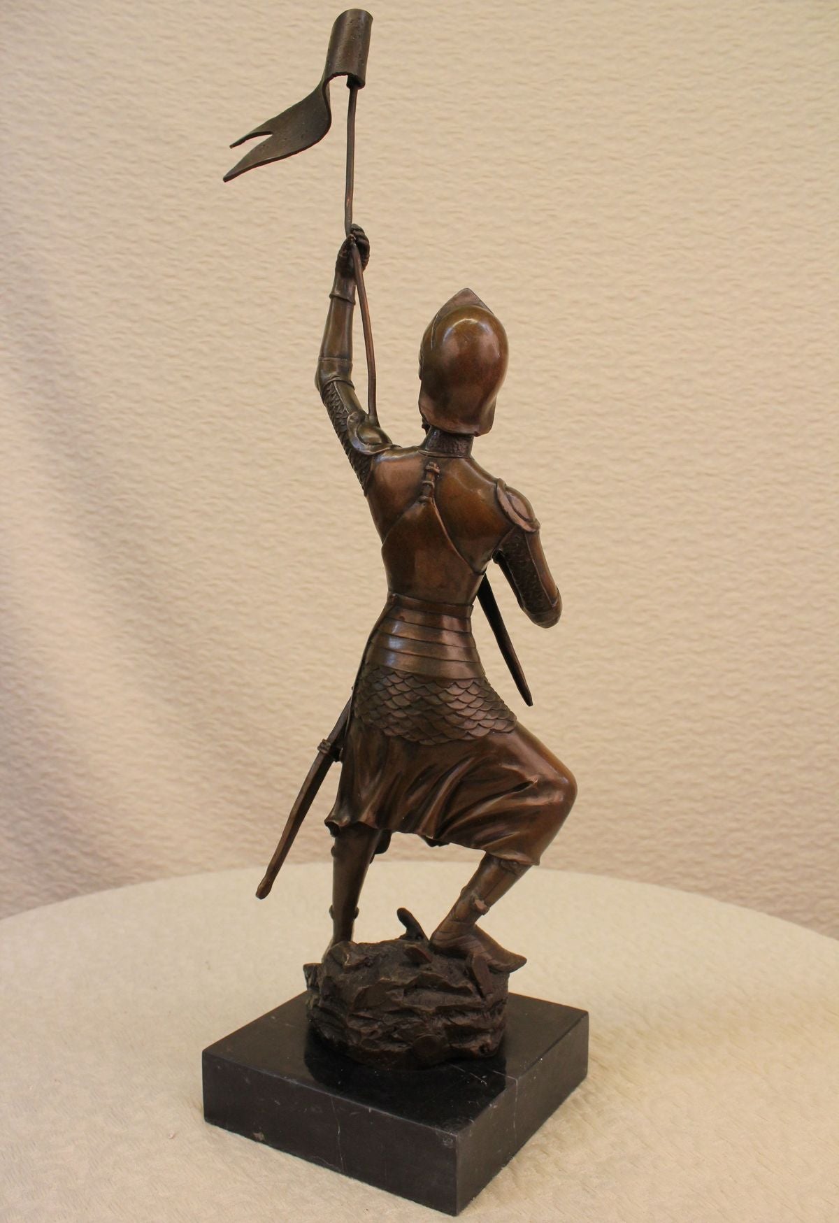 SIGNED Houdon, 100% Real Bronze statue Joan of arc Bronze Sculpture Hotcast