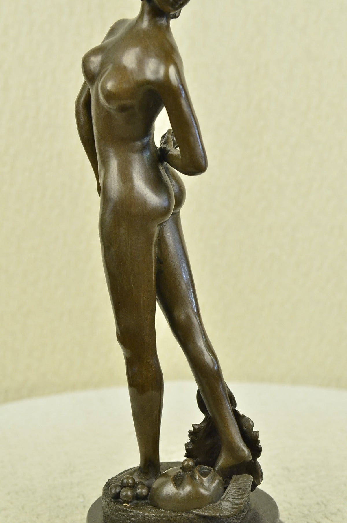 Handcrafted bronze sculpture SALE Girl Nude Ballplayer&quot; &quot;The Gerome Signed