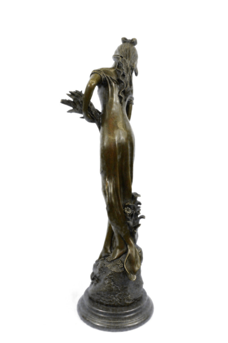 Art Decor or Nouveau Bronze Sculpture Female Nude by Jean Patoue Hand Made Gift