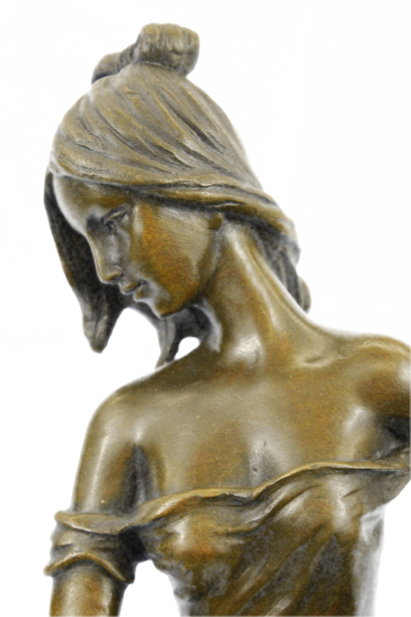 Art Decor or Nouveau Bronze Sculpture Female Nude by Jean Patoue Hand Made Gift