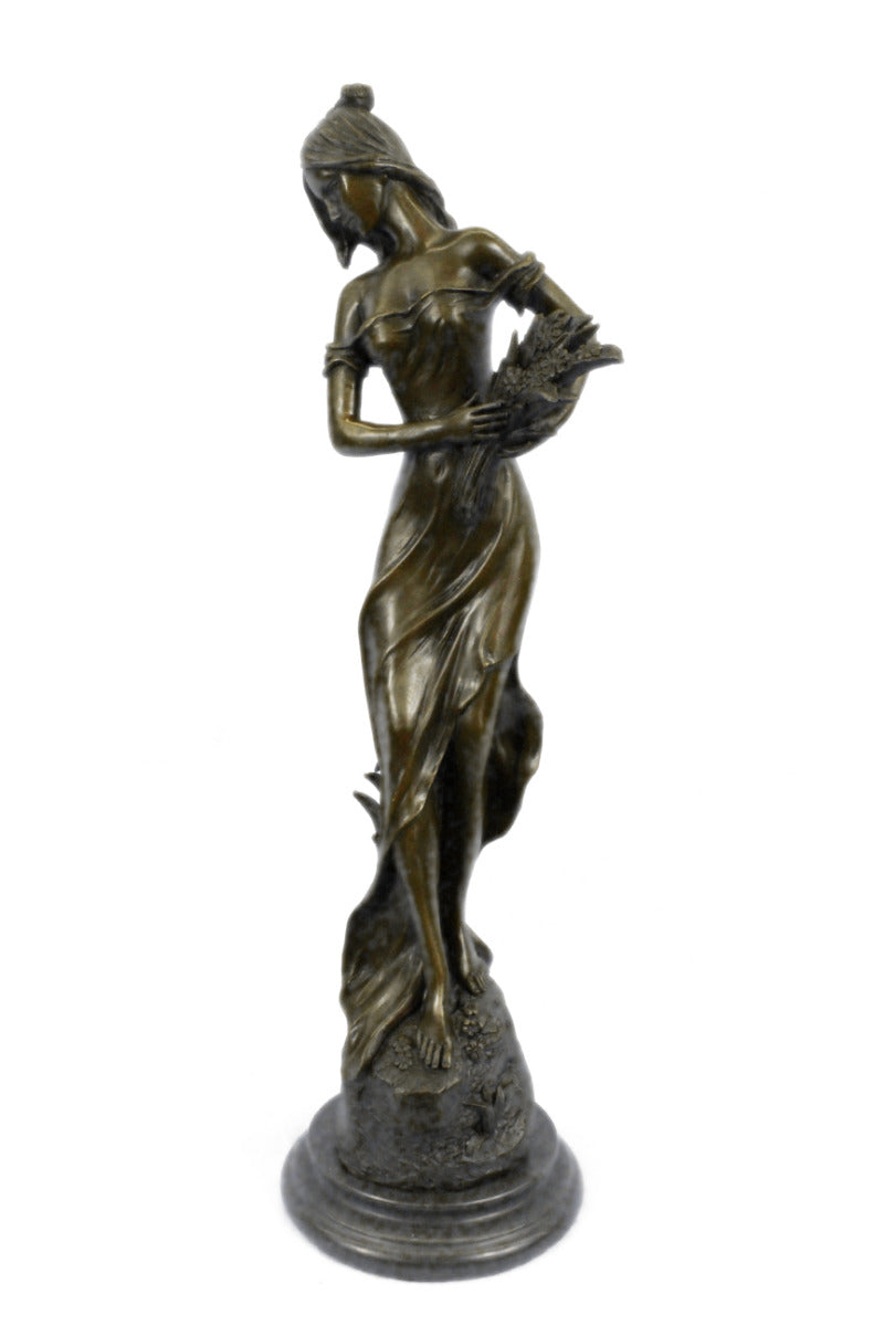 Art Decor or Nouveau Bronze Sculpture Female Nude by Jean Patoue Hand Made Gift