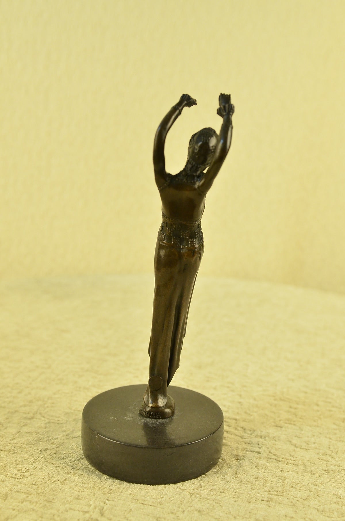 Handcrafted bronze sculpture SALE Lady Classical Chiparus Dh Signed Deco Art