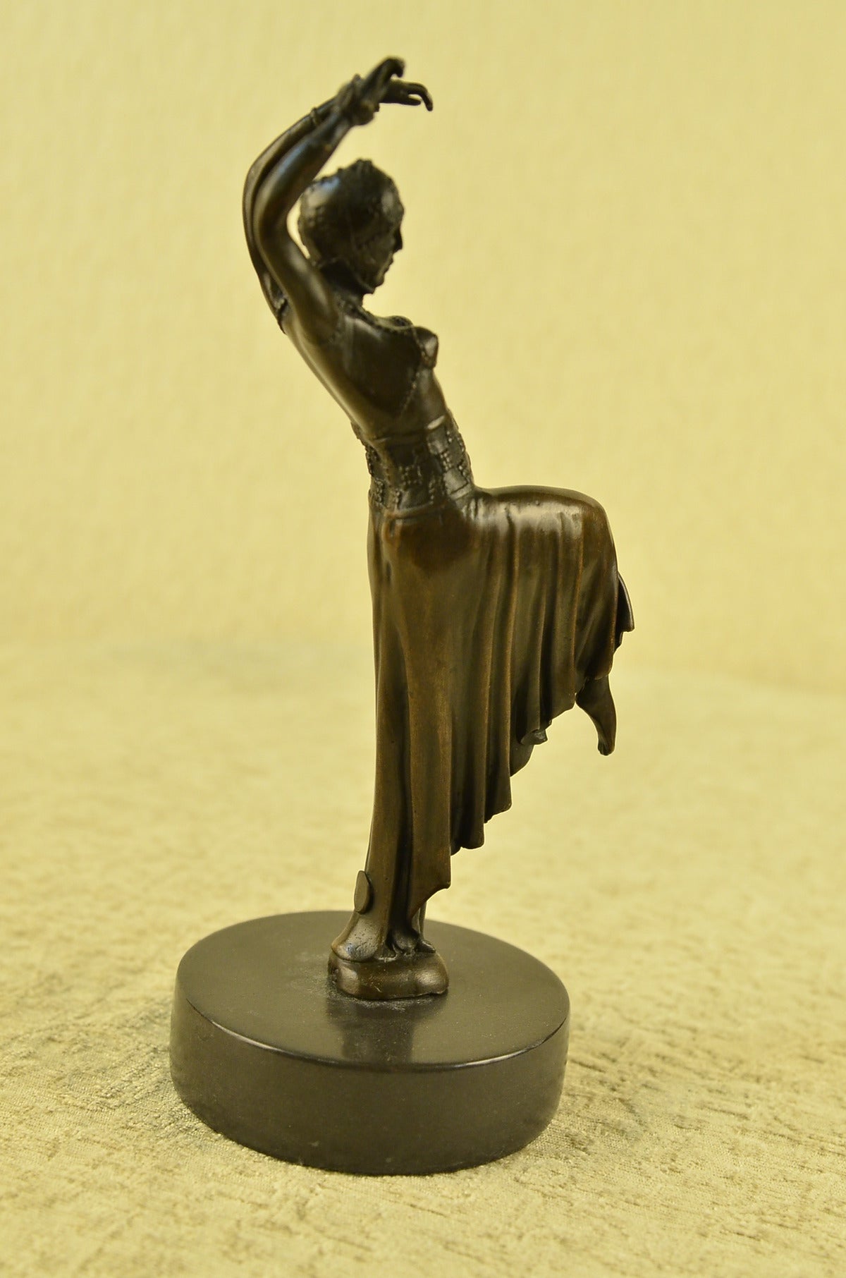 Handcrafted bronze sculpture SALE Lady Classical Chiparus Dh Signed Deco Art