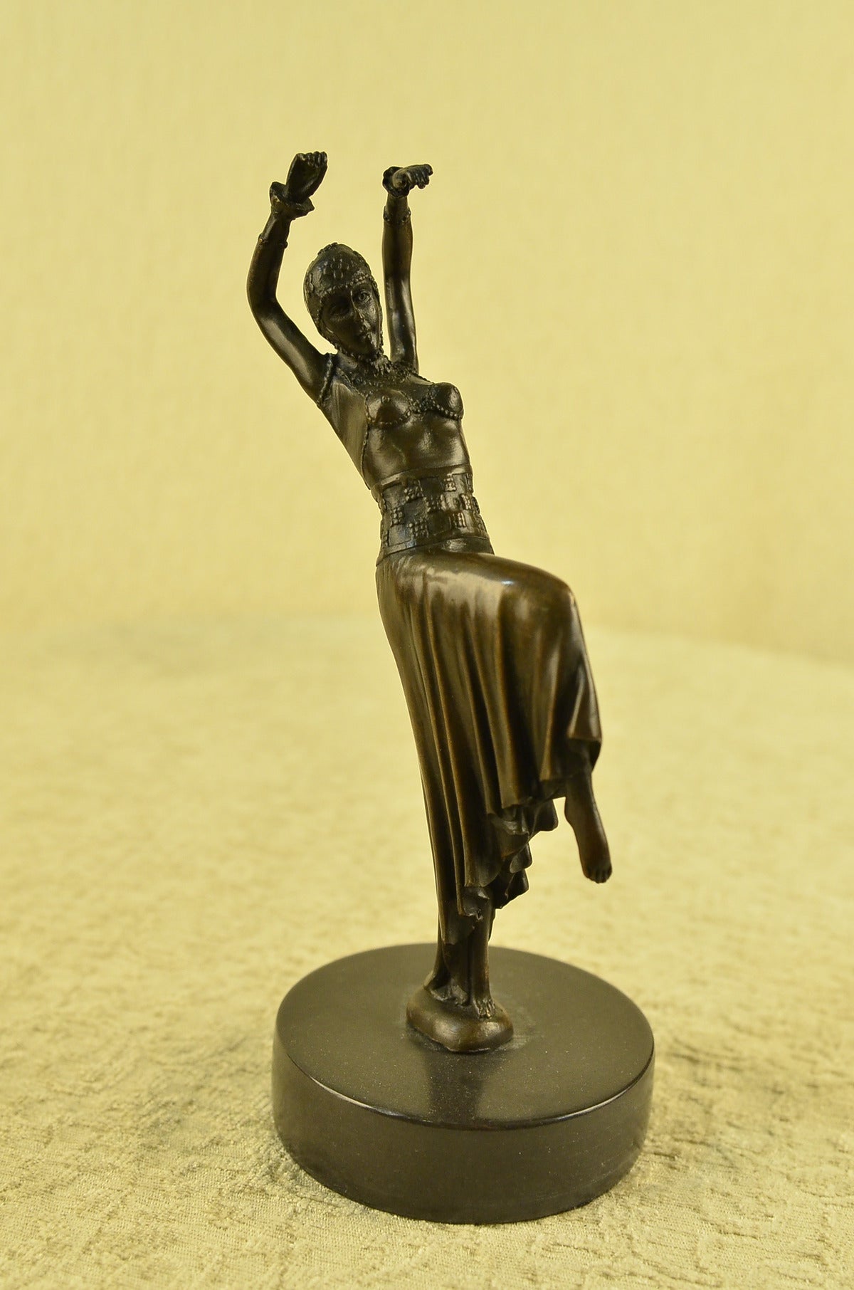 Handcrafted bronze sculpture SALE Lady Classical Chiparus Dh Signed Deco Art