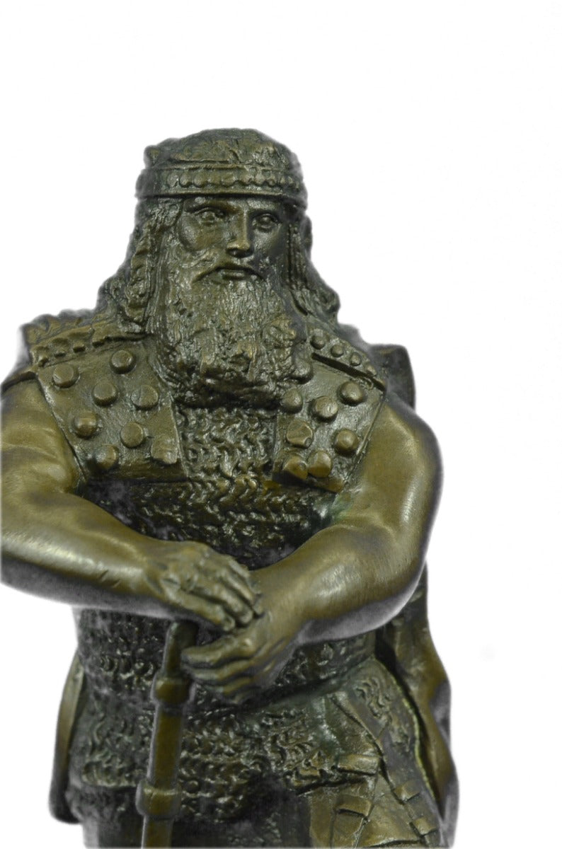 Handcrafted bronze sculpture SALE Viking Huscarl Powerful Armor Heavy Original