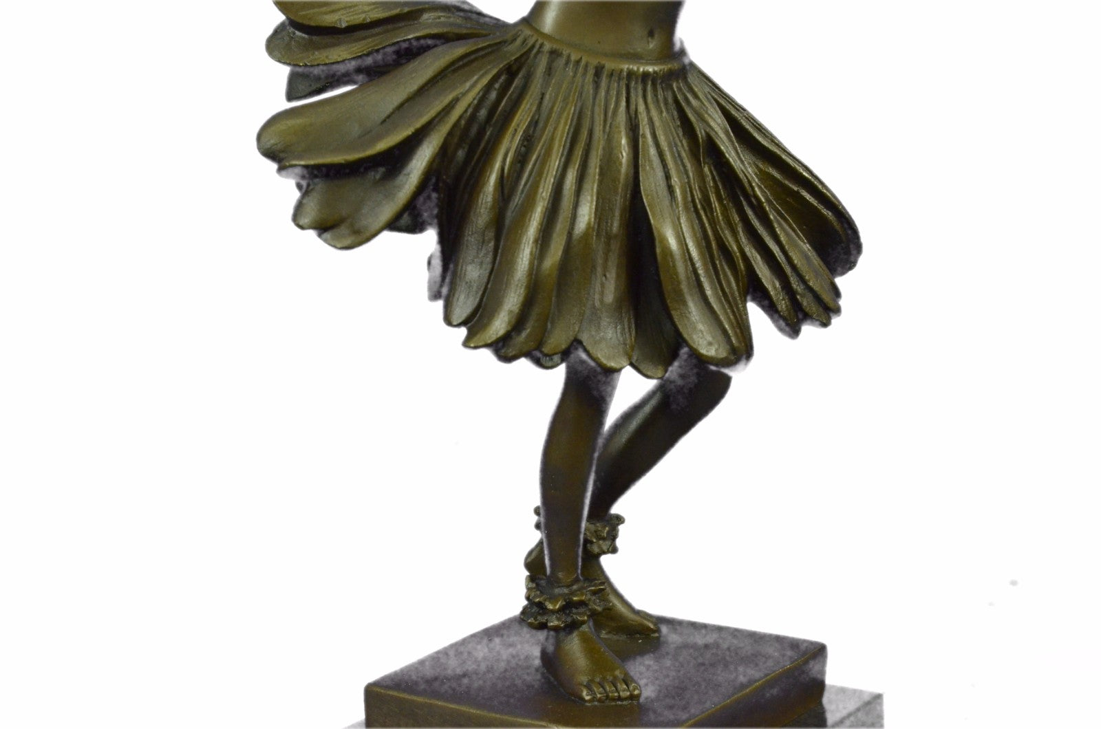 Bronze Hawaiian Nude Hula Dancer Lei Girl Statue Sculpture Figurine Decor Travel