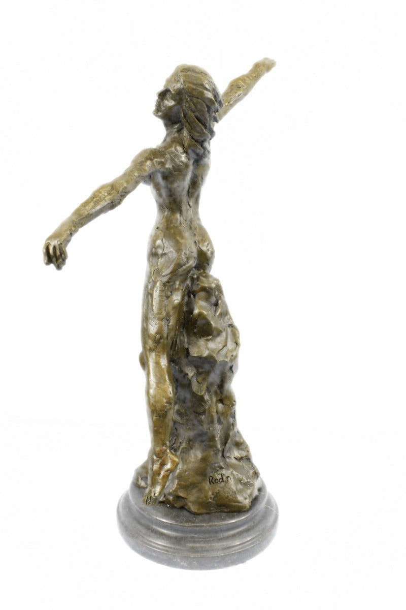 Handcrafted bronze sculpture SALE Muse Female Nude Walking Rodin Sensual Erotic