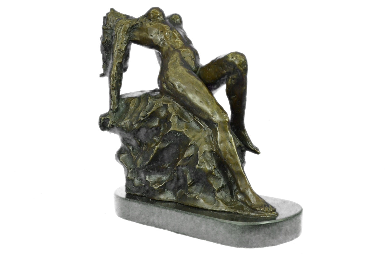 Handcrafted bronze sculpture SALE Sa Art Modern Lady Nude Stretched Rodin Large