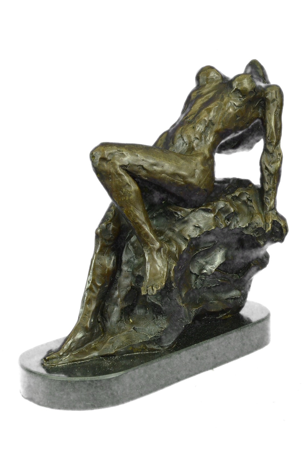 Handcrafted bronze sculpture SALE Sa Art Modern Lady Nude Stretched Rodin Large