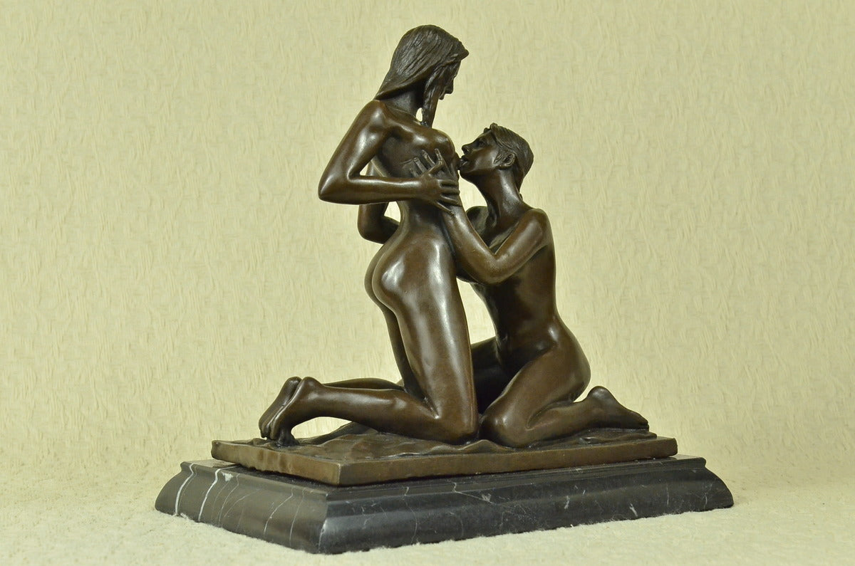 Art Decor Romance Two Lesbian Bronze Sculpture Decorative Bronze Statue Figurine