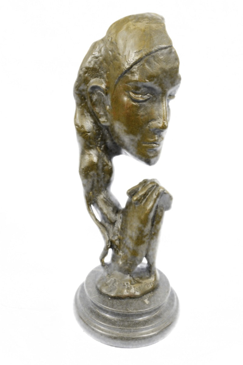 Handcrafted bronze sculpture SALE Dec Marble Lady Praying Classic Rodin Auguste