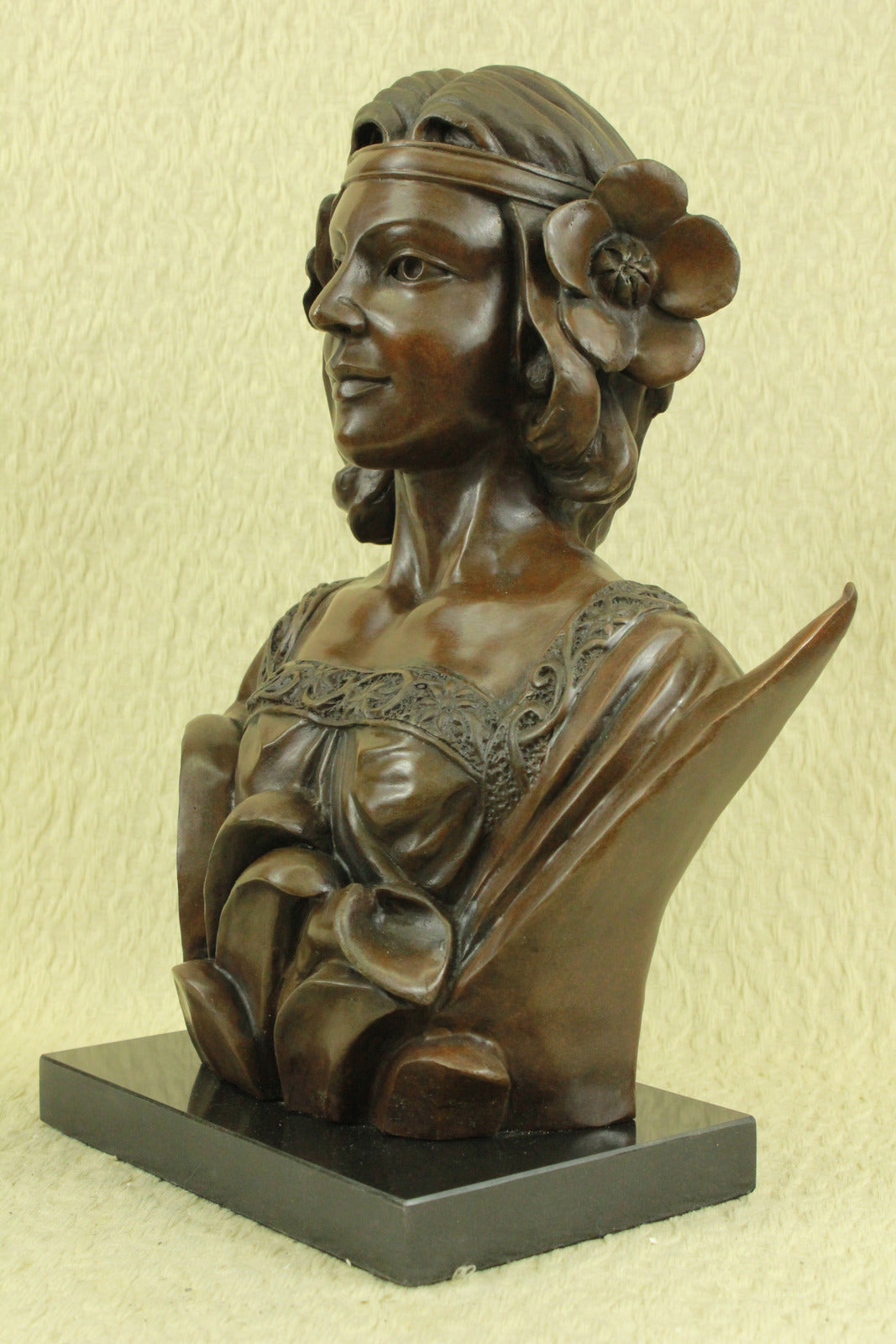 Handcrafted bronze sculpture SALE Base Marble Bust Female Real Quality Museum