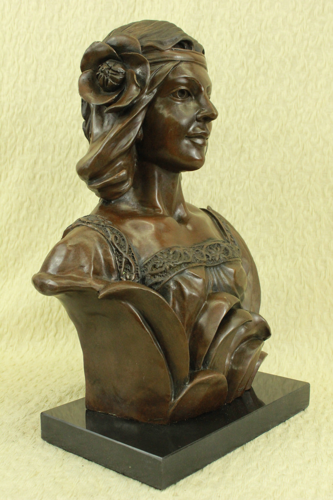 Handcrafted bronze sculpture SALE Base Marble Bust Female Real Quality Museum