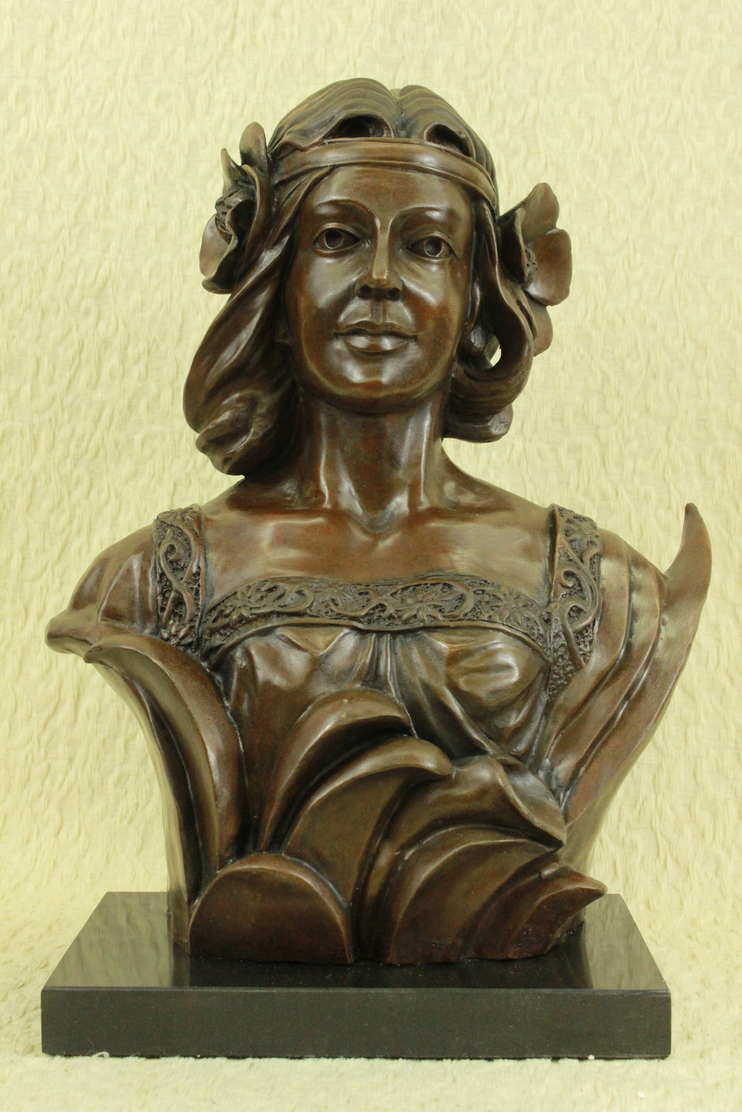 Handcrafted bronze sculpture SALE Base Marble Bust Female Real Quality Museum