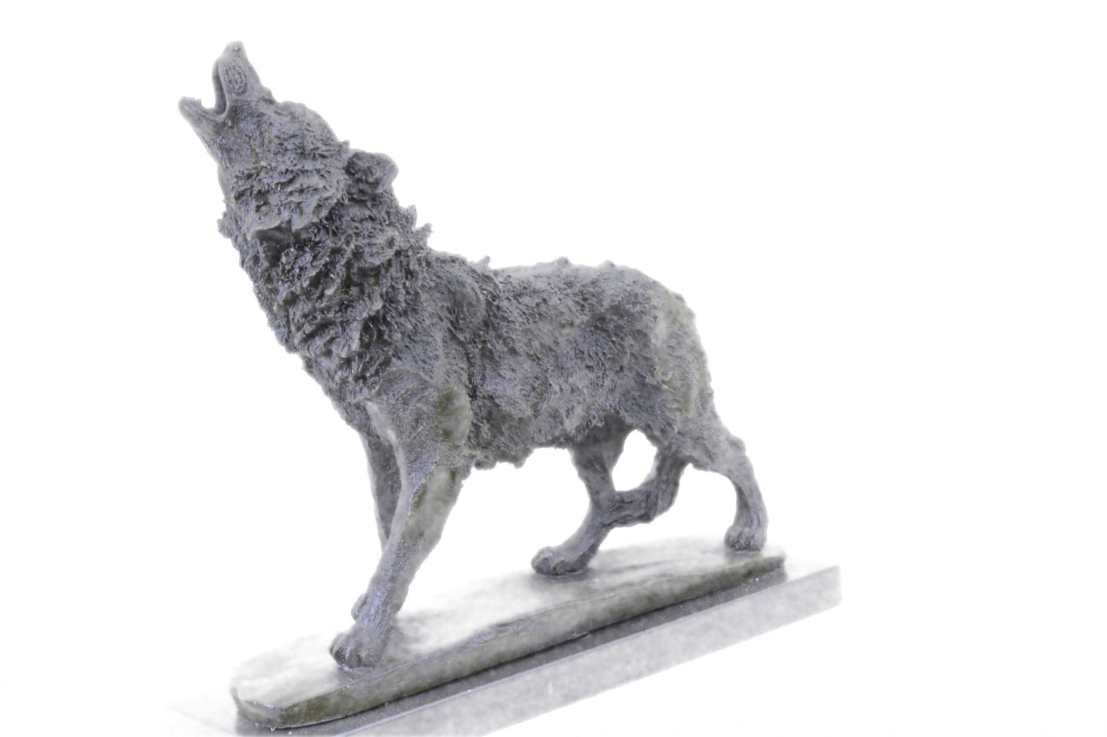 Handcrafted bronze sculpture SALE Art Marble Carve Wolf Excellence