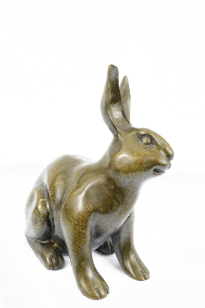 Handcrafted bronze sculpture SALE Deco Yard Garden Bunny Rabbit Sweet European