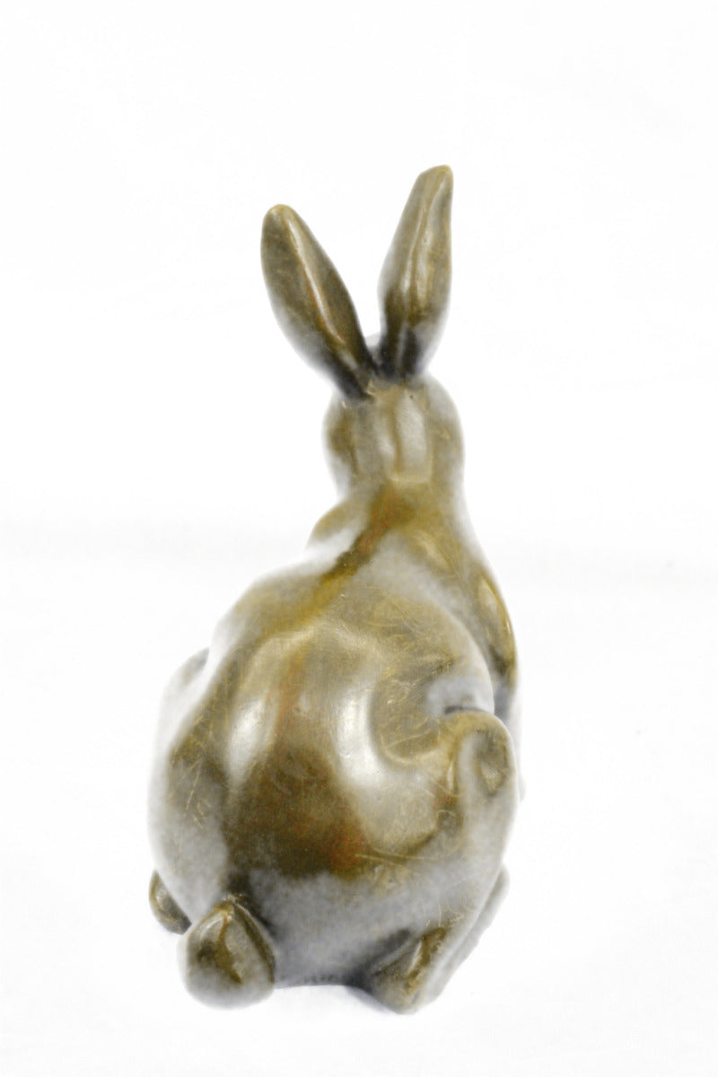 Handcrafted bronze sculpture SALE Deco Yard Garden Bunny Rabbit Sweet European