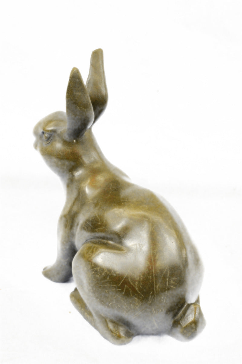 Handcrafted bronze sculpture SALE Deco Yard Garden Bunny Rabbit Sweet European