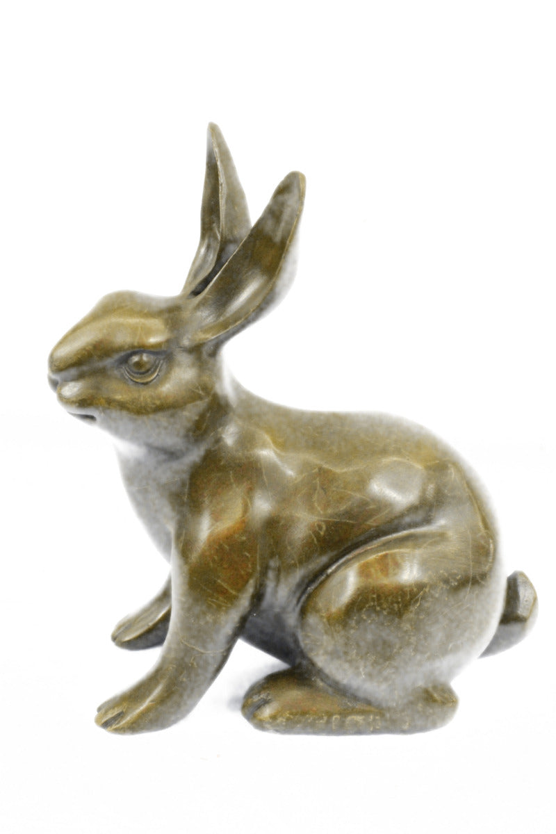 Handcrafted bronze sculpture SALE Deco Yard Garden Bunny Rabbit Sweet European