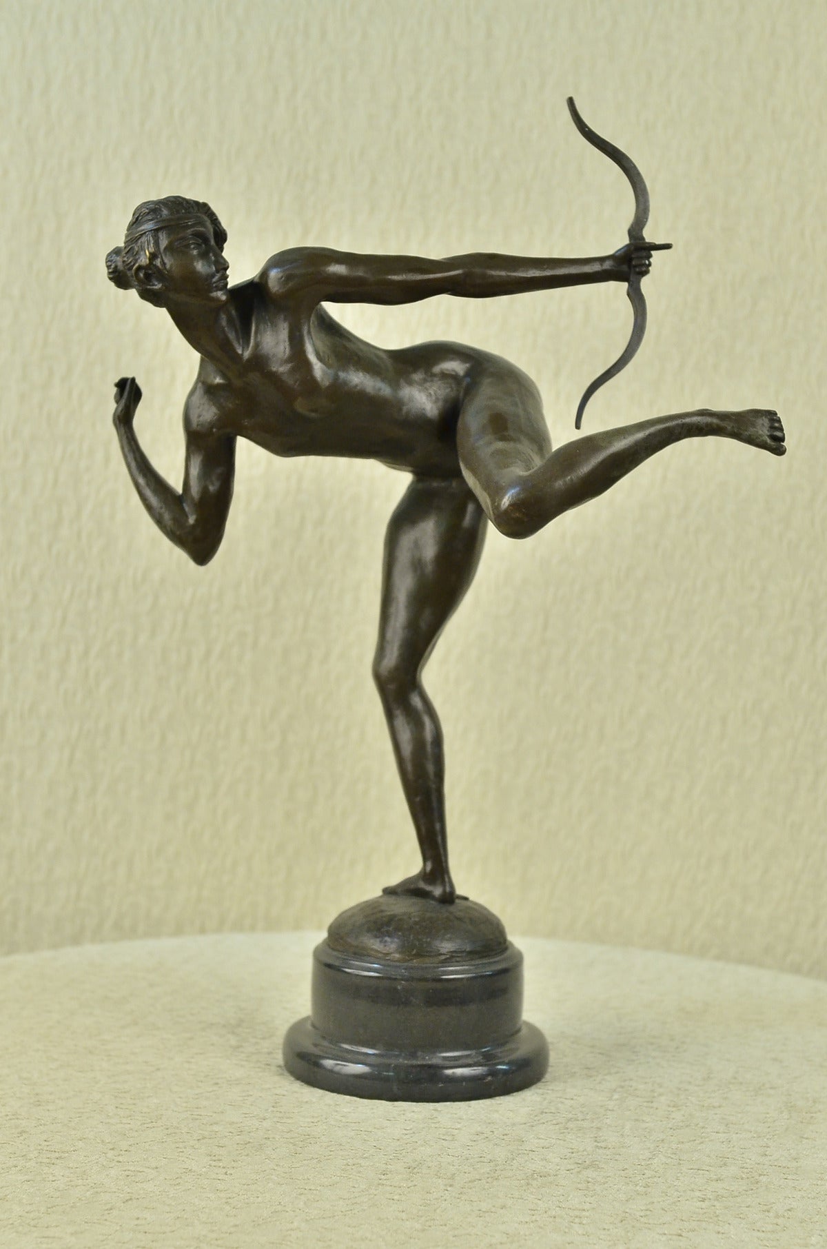 CLEARANCE SALE DIANA THE HUNTER SOLID BRONZE SCULPTURE STATUE ART DECO FIGURE