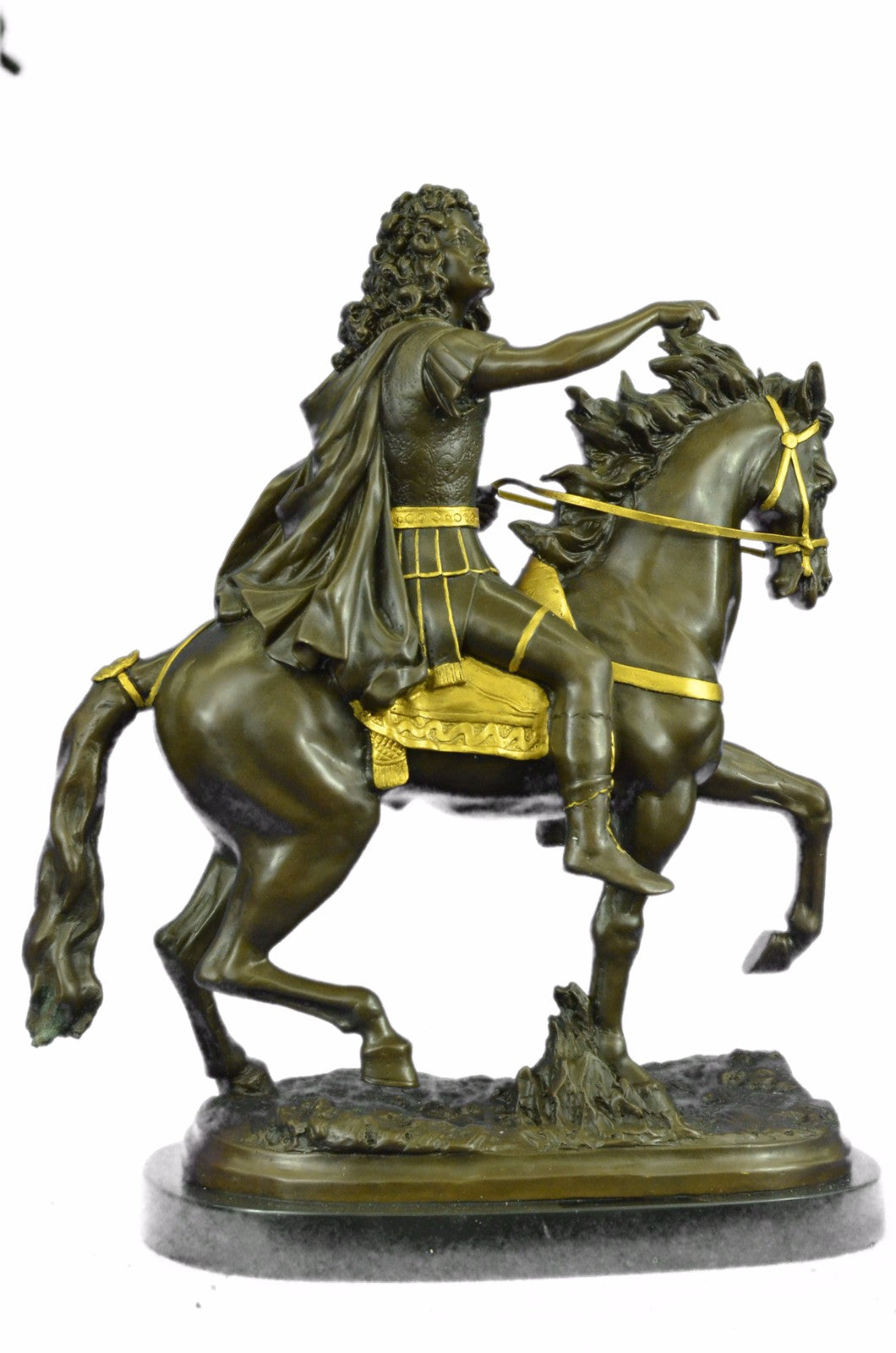 Signed François Girardon King Louis XV on Horse Gilt Bronze Sculpture Sale