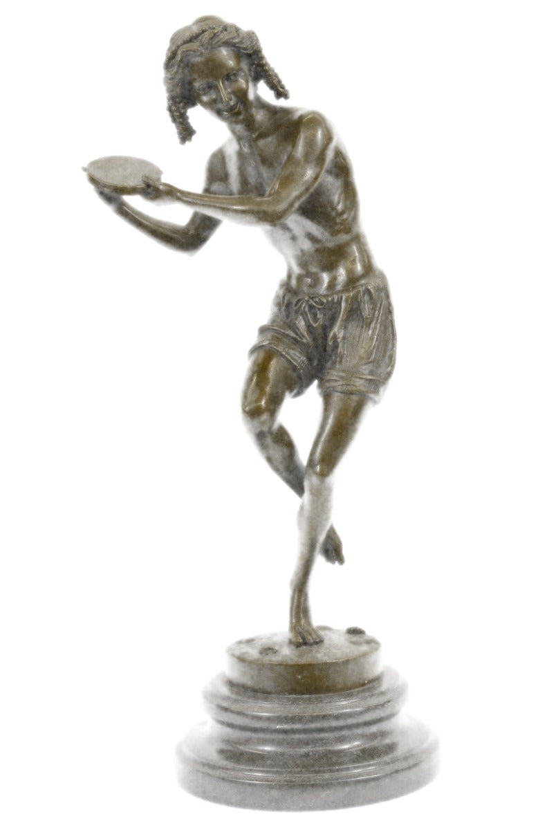 Handcrafted bronze sculpture SALE Youth Dancing Duret Francois Signed