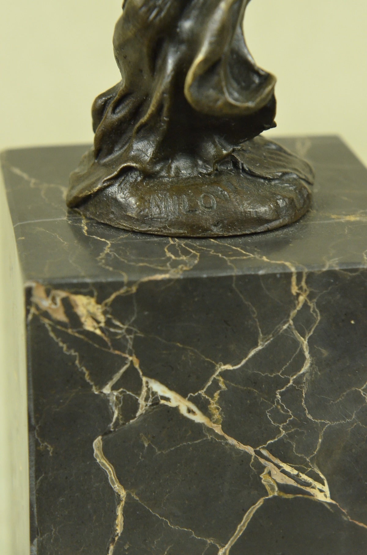 Art Nouveau Nude Nymph Bookend Book End Bronze Sculpture Marble Base Figurine