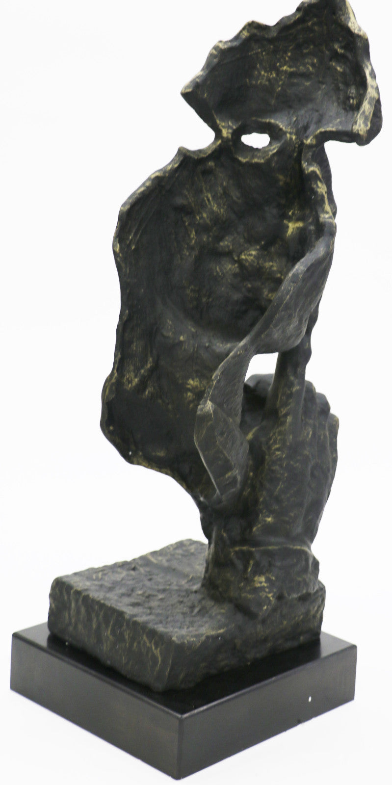 Salvador Dali Modern Art Silence Man Bust Figure Decor Bronze Sculpture Statue