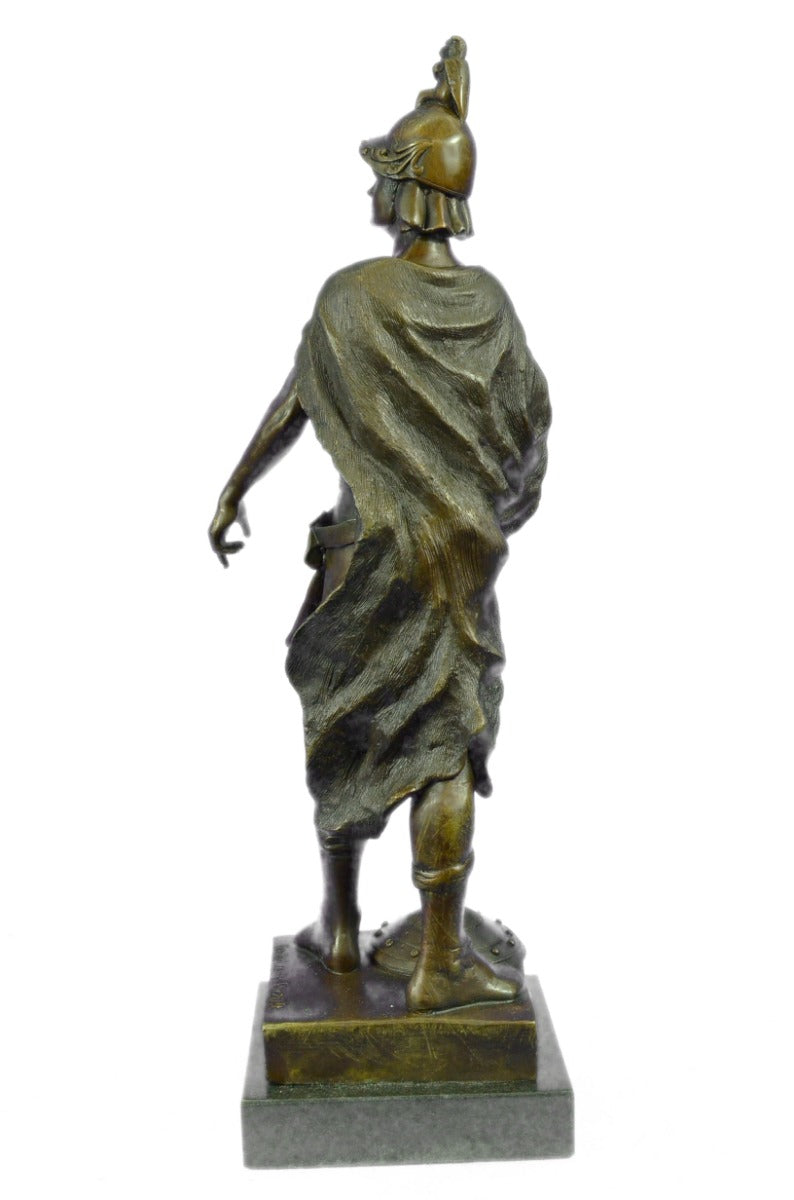 Signed Picault 18" Roman Warrior Soldier Museum Quality Bronze Sculpture Gift