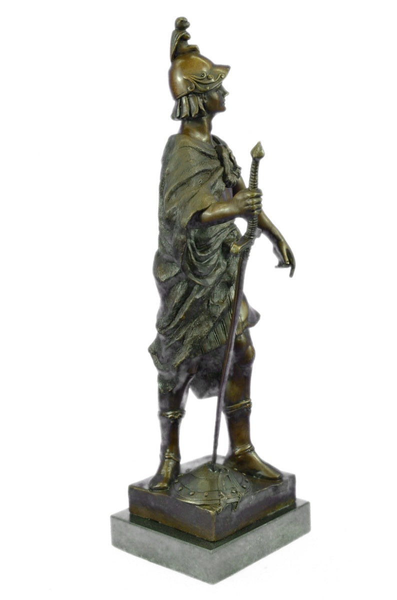 Signed Picault 18" Roman Warrior Soldier Museum Quality Bronze Sculpture Gift