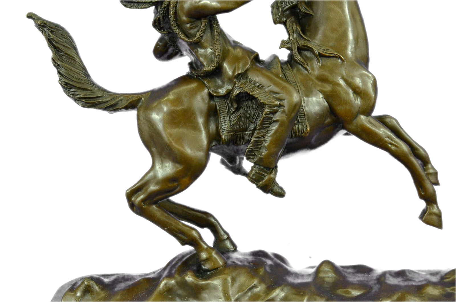 Bronze Sculpture American Indian Chief on Horse by Kauba Classic Figurine Figure