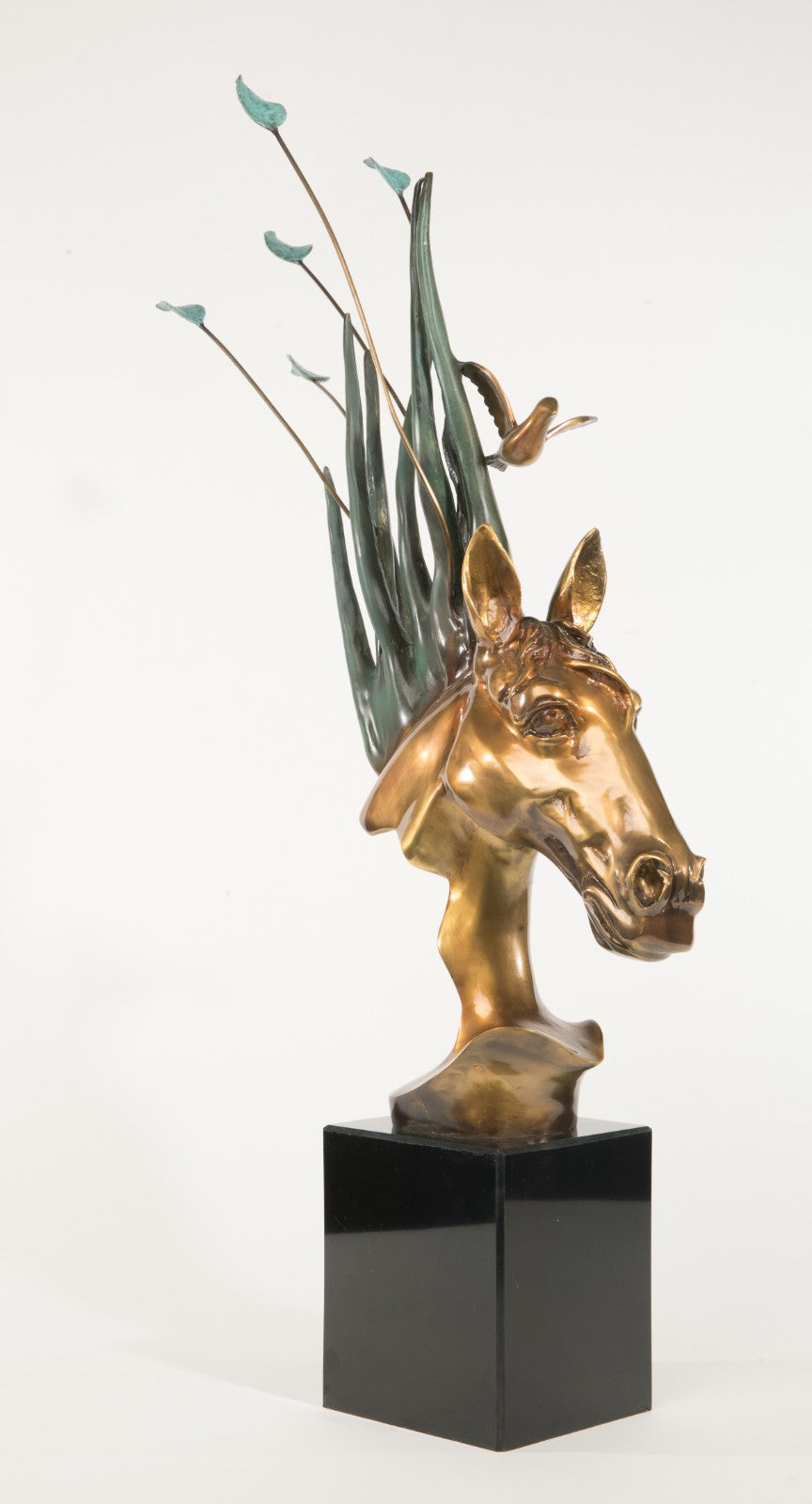 Collector Edition Home Office Decoration  Show piece Horses Bust Bronze Sculpture