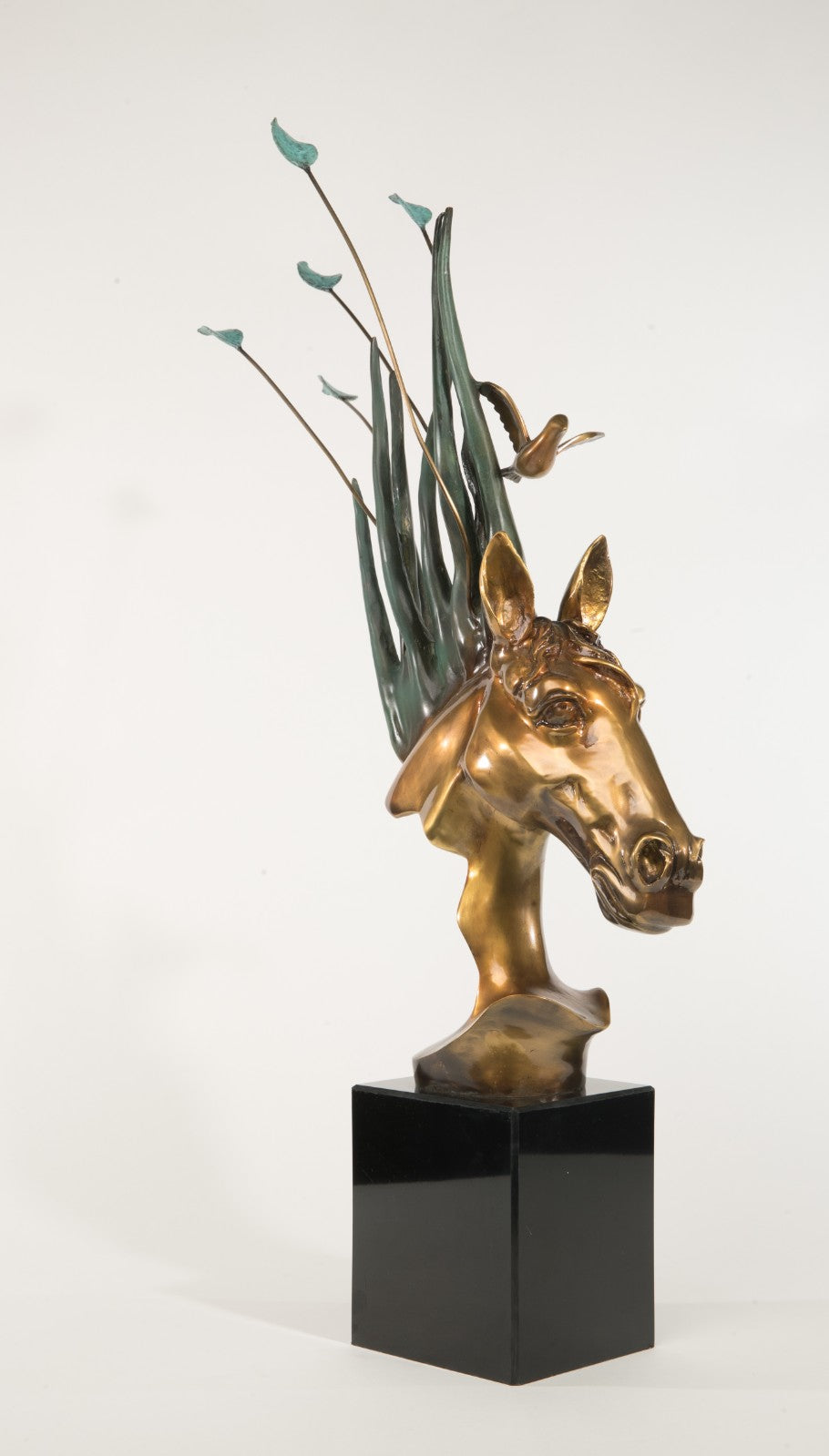 Collector Edition Home Office Decoration  Show piece Horses Bust Bronze Sculpture