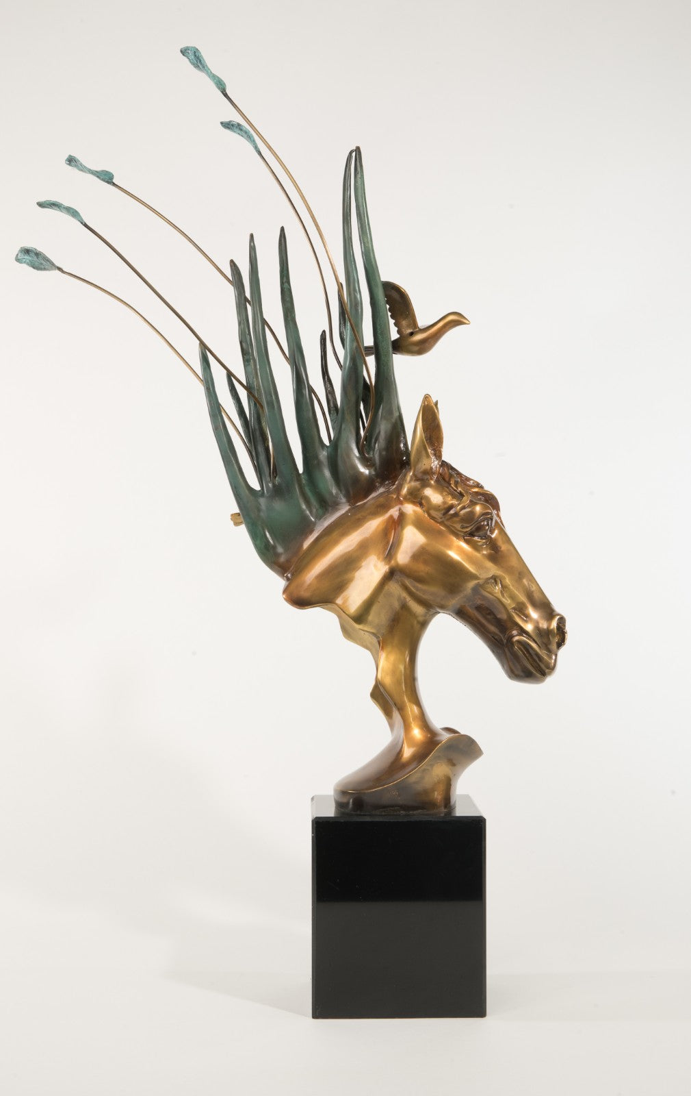 Collector Edition Home Office Decoration  Show piece Horses Bust Bronze Sculpture