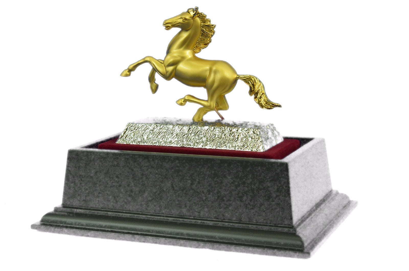 Racing Horse Man Trainer Equestrian Artwork Bronze Marble Statue Sculpture 24k