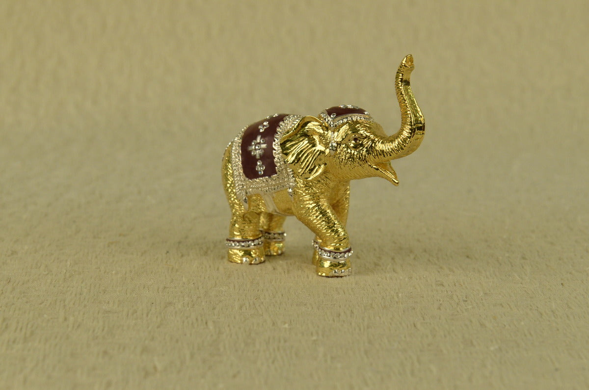 Handcrafted bronze sculpture SALE Work Hand Gilt Gold Plated 24K With Elephant