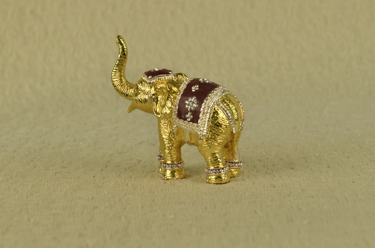 Handcrafted bronze sculpture SALE Work Hand Gilt Gold Plated 24K With Elephant